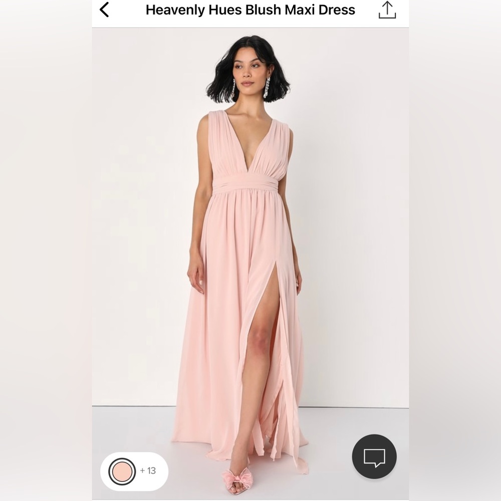 Blush Maxi Dress- bridesmaid or wedding guest